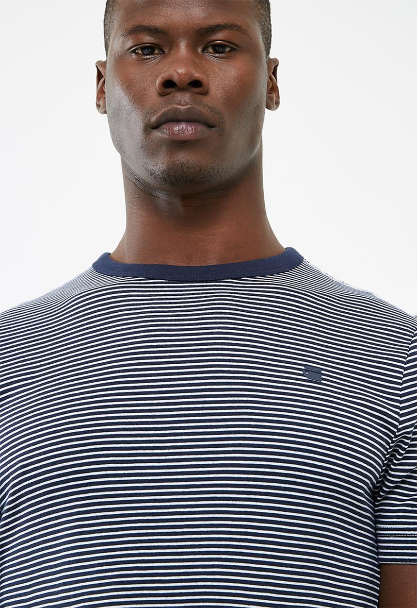 G-STAR - Ciaran stripe tee - navy 