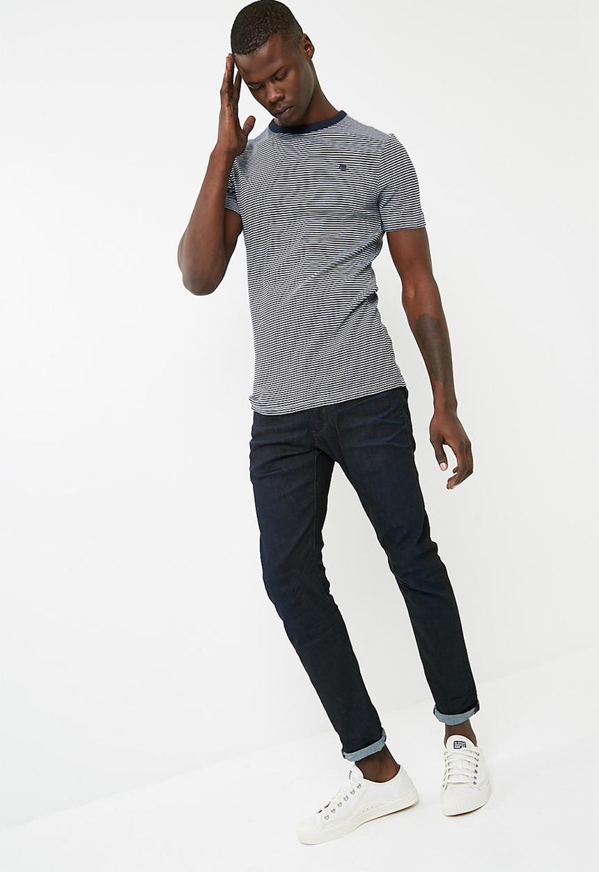 G-STAR - Ciaran stripe tee - navy 