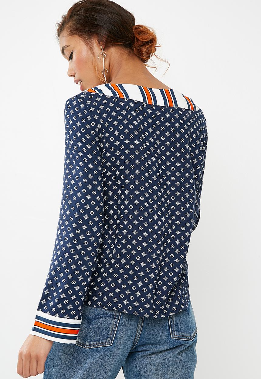 Jacqueline de Yong - Berlin blouse - blue 