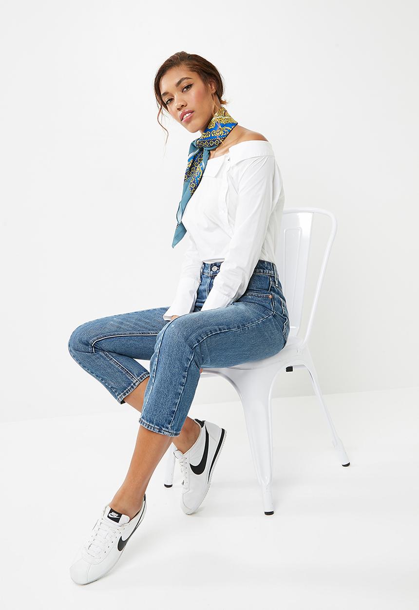 ONLY - Amanda off shoulder shirt - white 