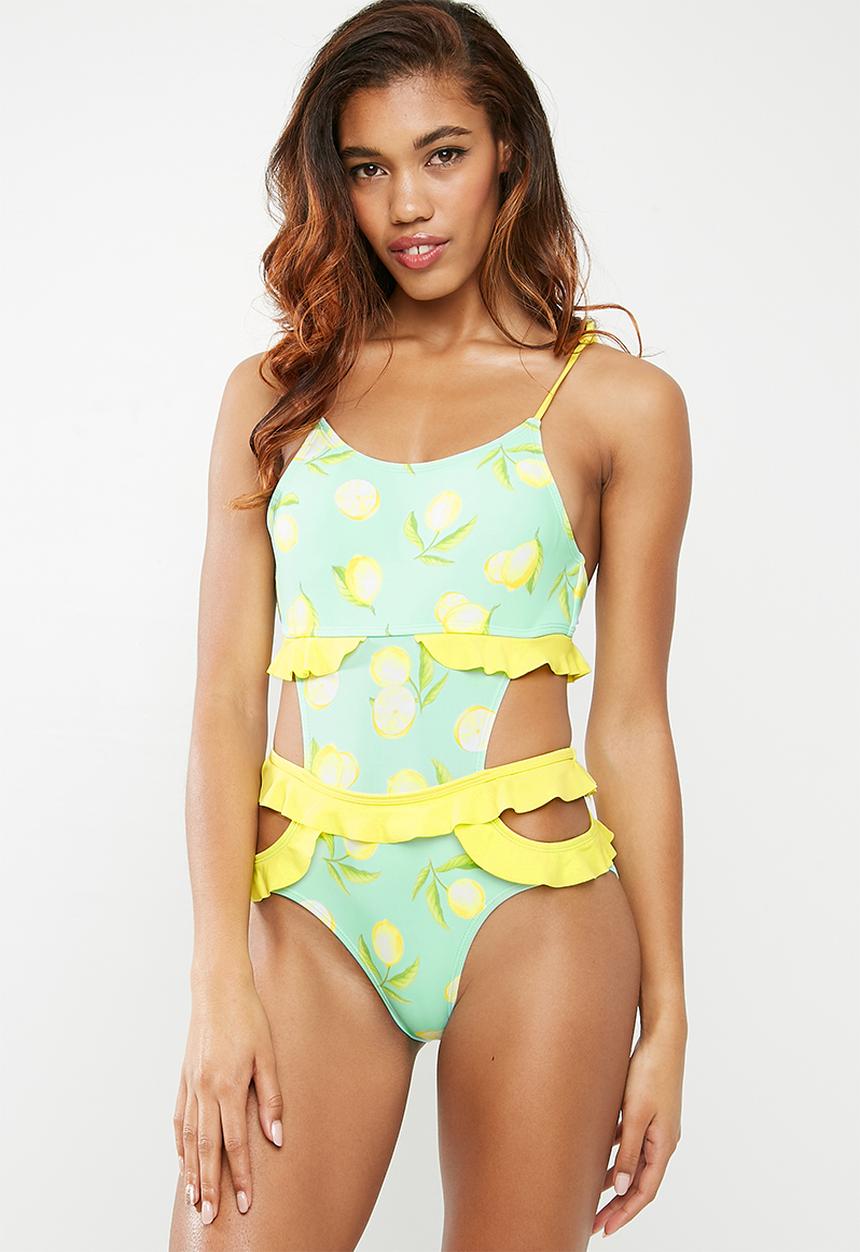 Vero Moda - Yucca swimsuit - yellow & blue 