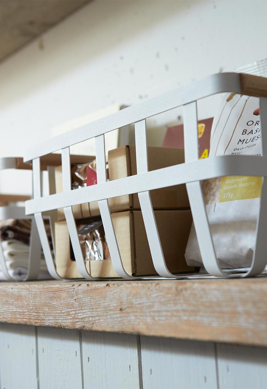 Yamazaki - Tosca storage basket - white