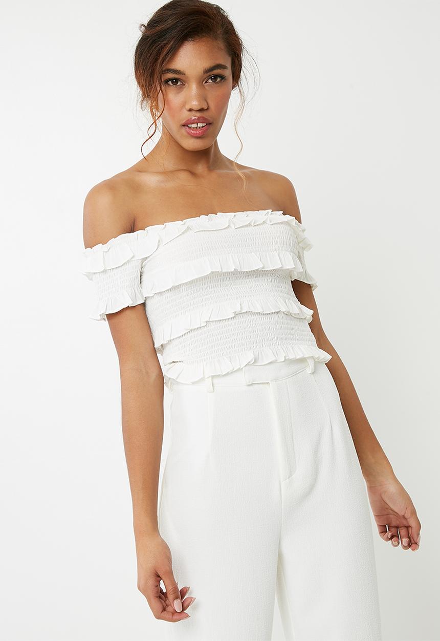 Vero Moda - Gaston off shoulder top - white 