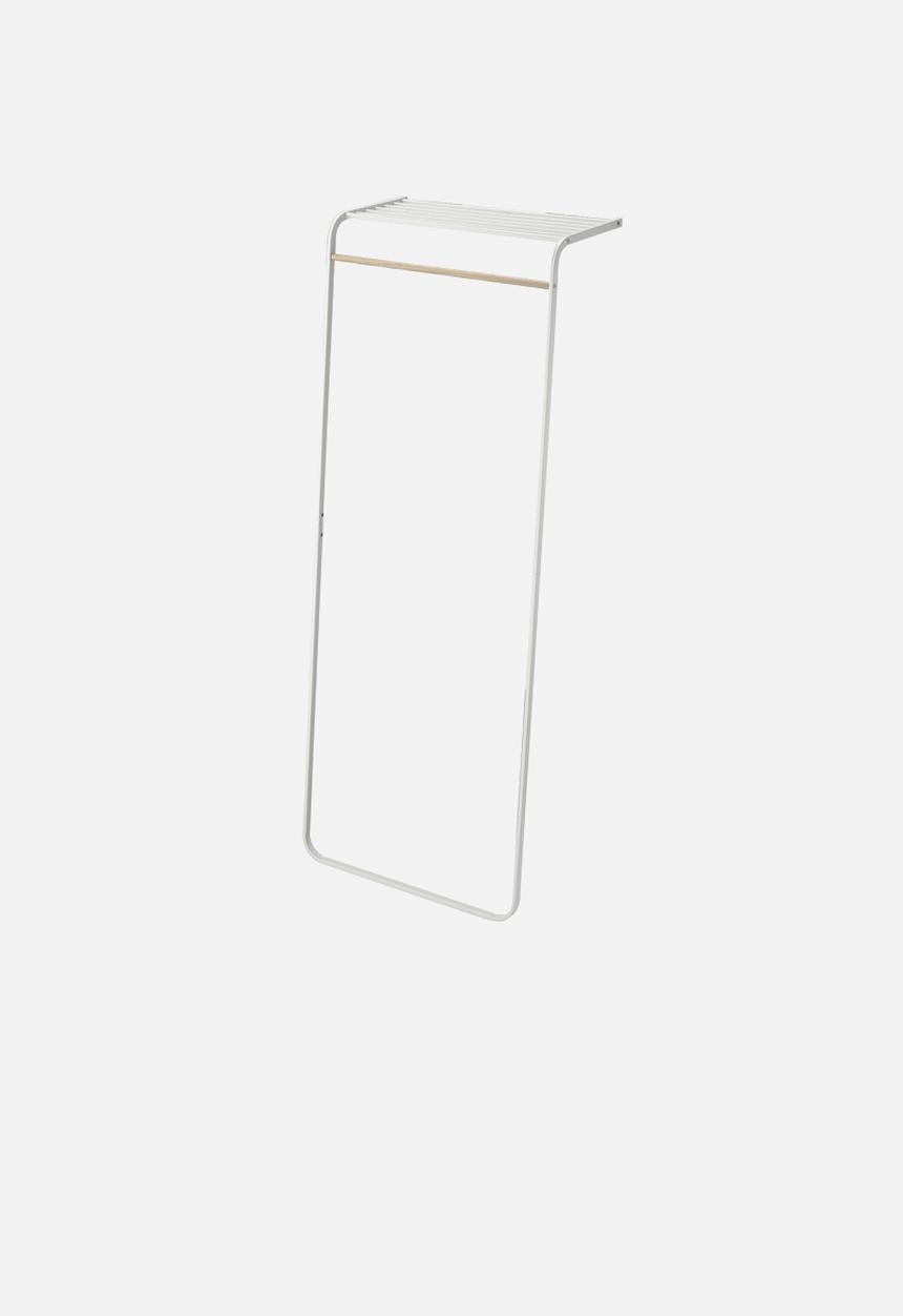 Yamazaki - Tower leaning rail with shelf - white