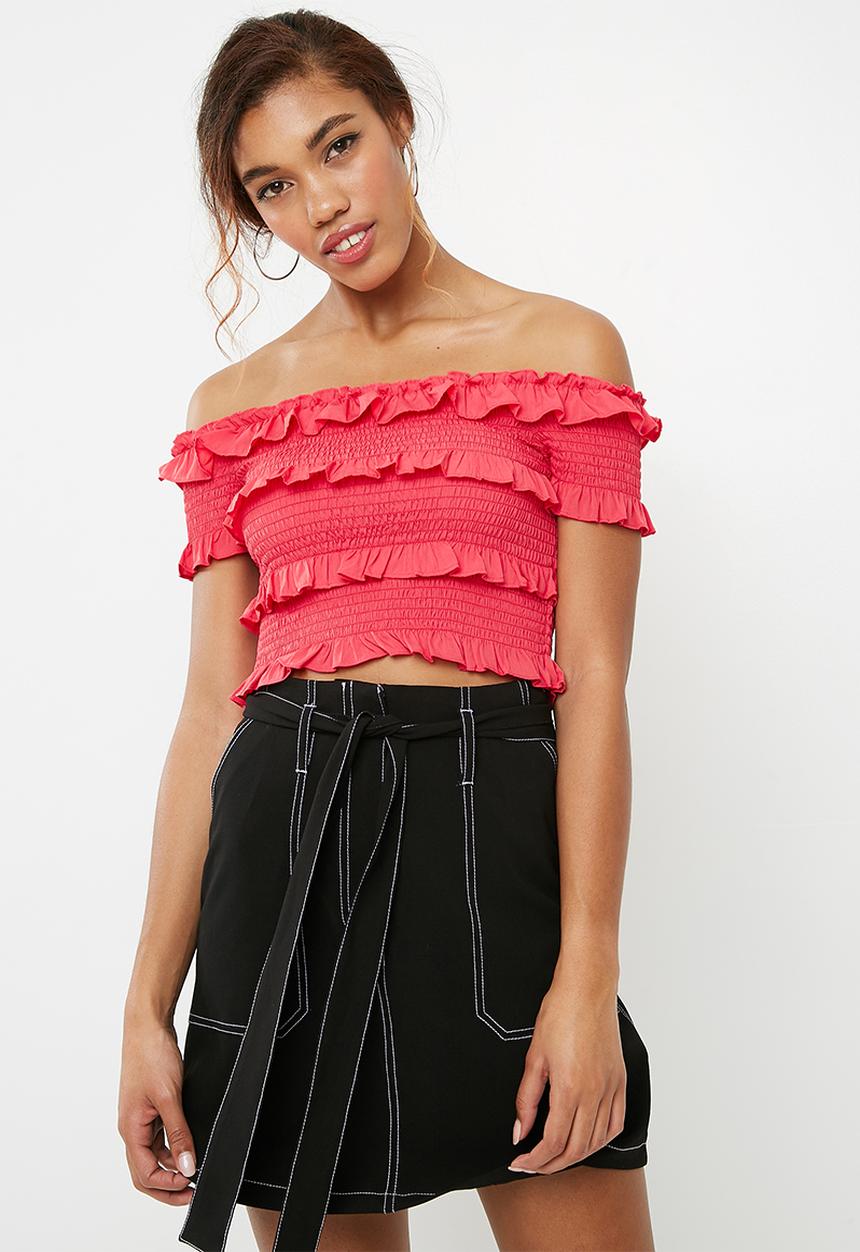 Vero Moda - Gaston off shoulder top - pink 