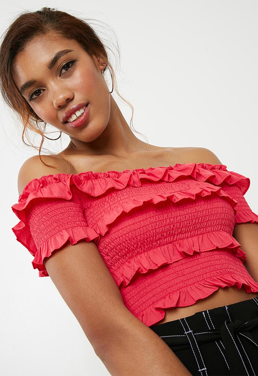 Vero Moda - Gaston off shoulder top - pink 