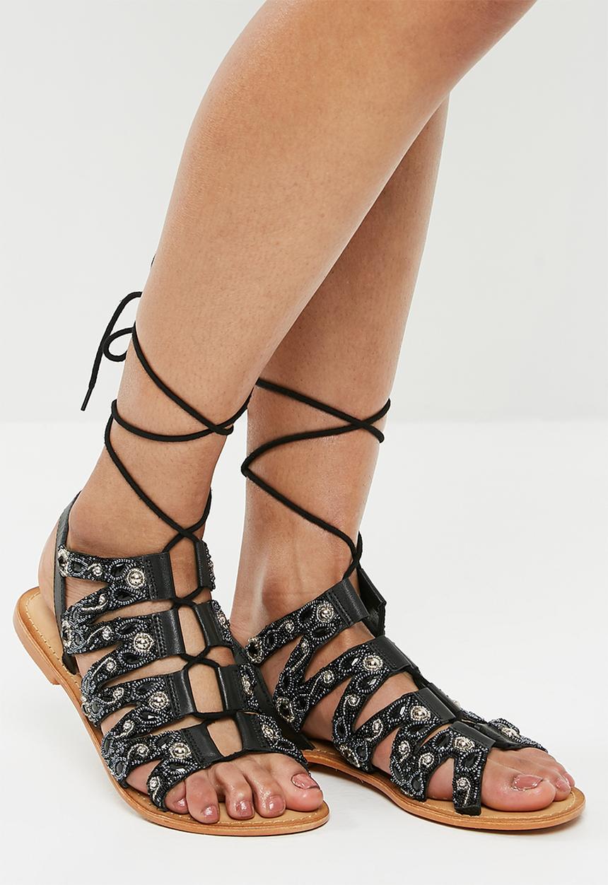 Vero Moda - Tyra leather sandal - black 