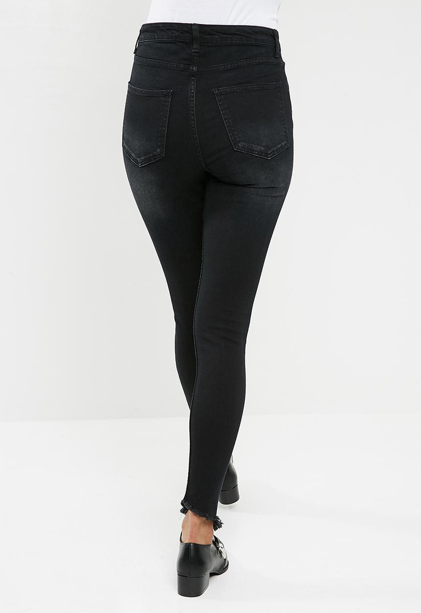 Superbalist - Raw hem skinny - black