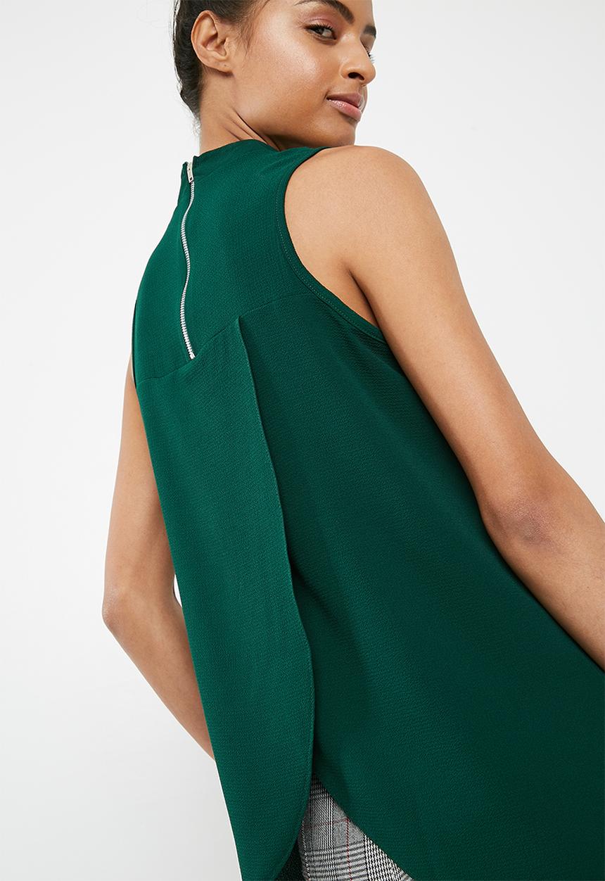Superbalist - Turtle neck blouse with wrap back - green