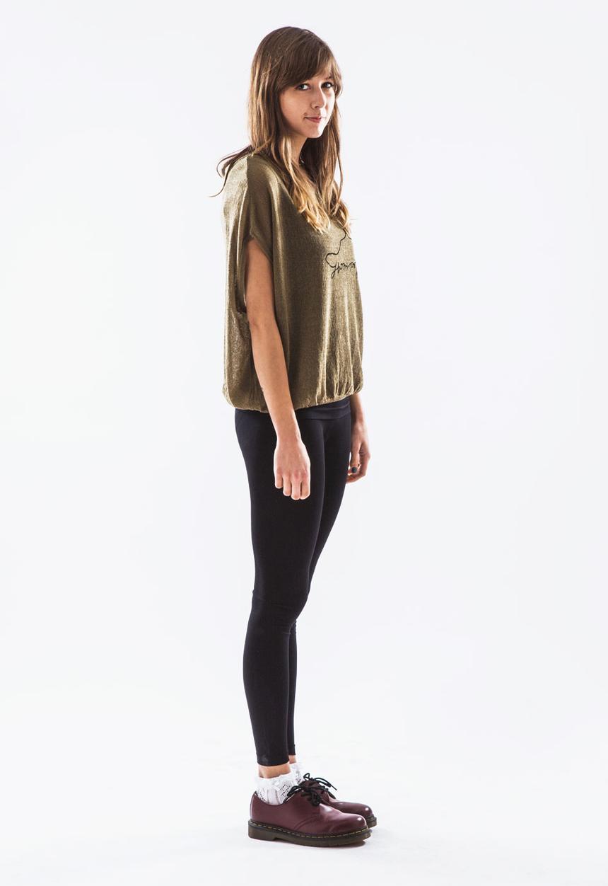 Milk & Shadow Spring - Hanger Print Crop Top – Tan