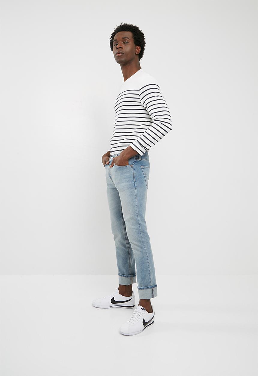 Levi’s® - Mission stripe long sleeve tee - white & black