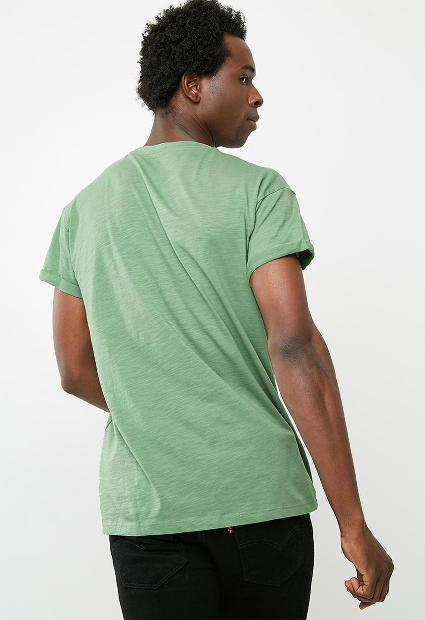 New Look - High roll tee - green 