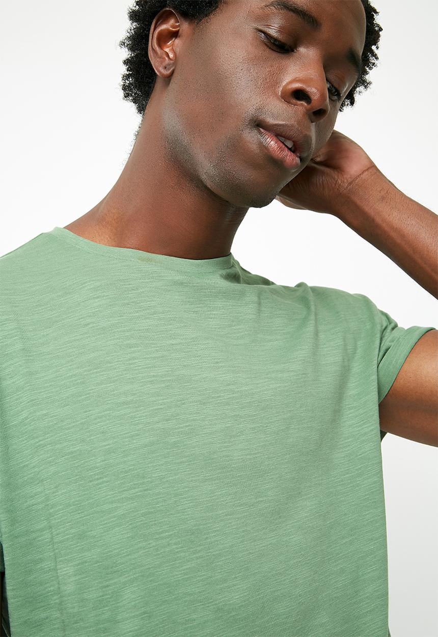 New Look - High roll tee - green 