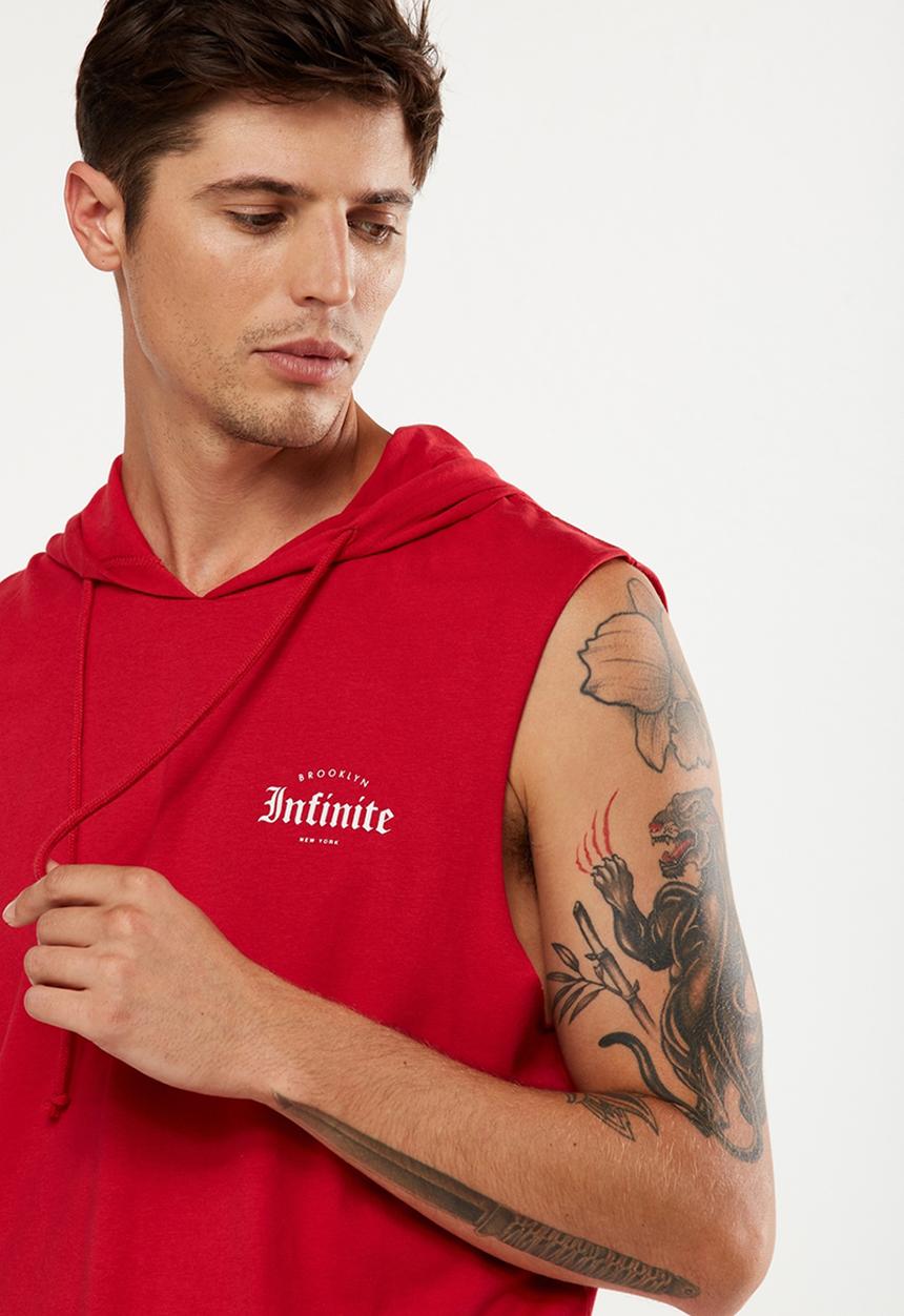 Cotton On - Hustle muscle tee - red