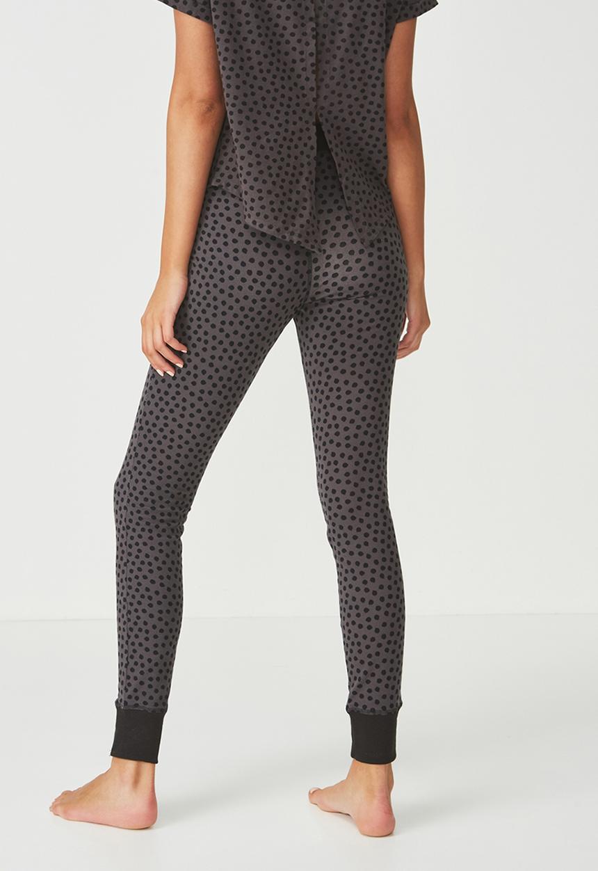 Cotton On - Jersey legging - charcoal & black
