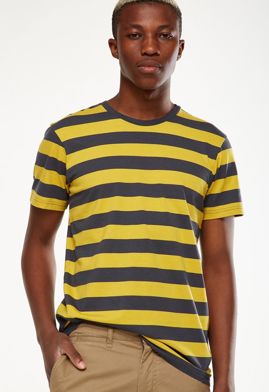 Cotton On - Tbar premium crew tee - blue & yellow 