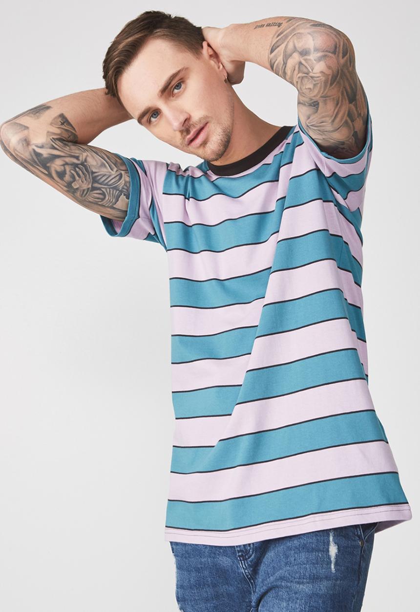 Cotton On - Dylan tee - blue & pink 