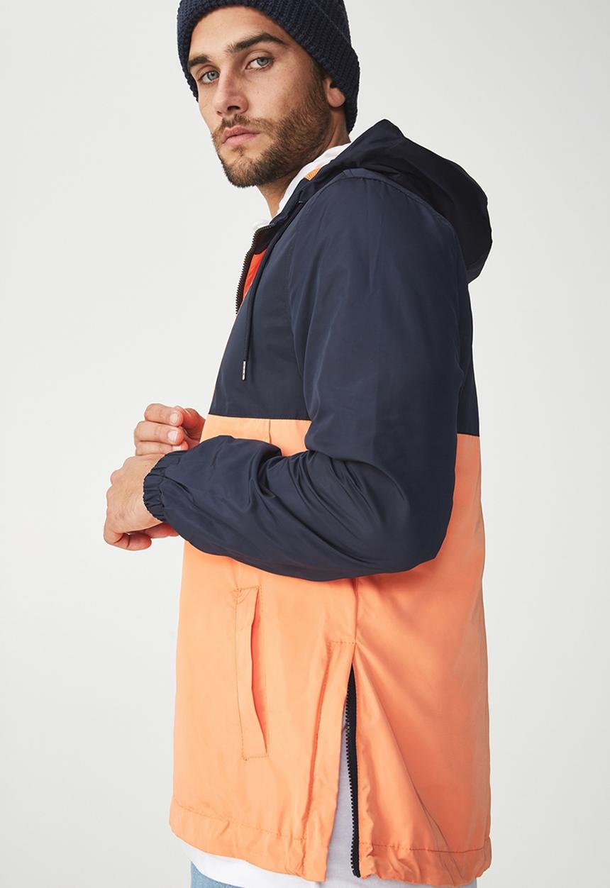 Cotton On - Vintage spray jacket - navy & orange