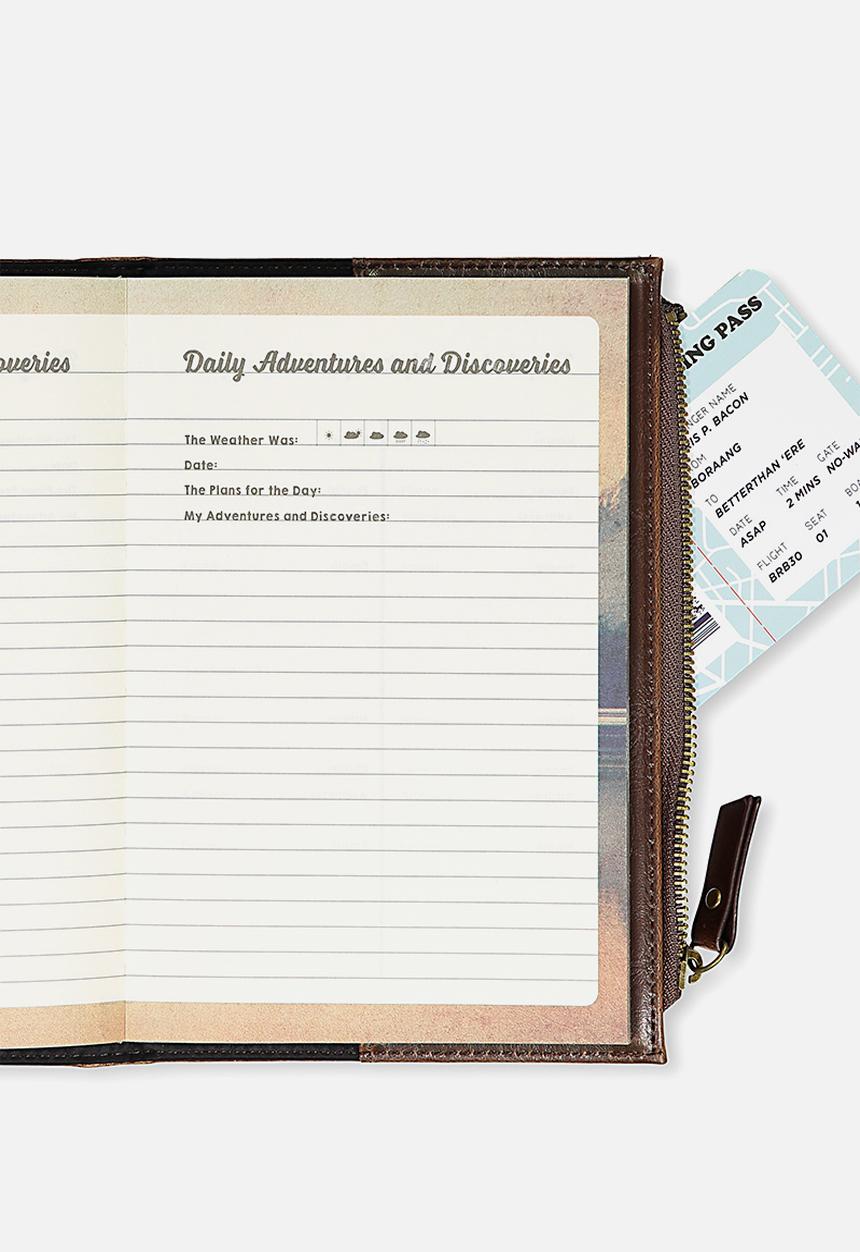 Typo - Travel zip journal - rich tan