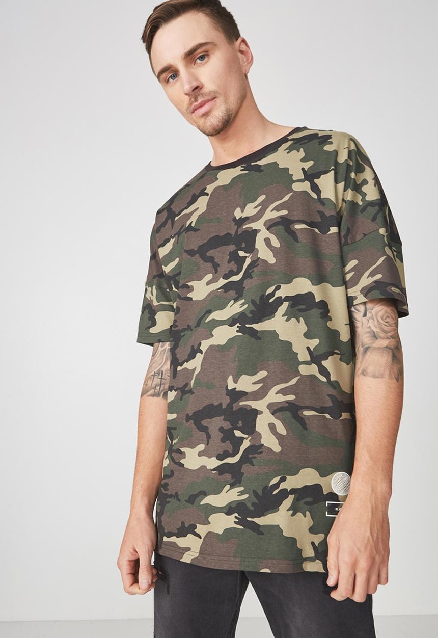 Cotton On - Drop shoulder longline tee - multi 