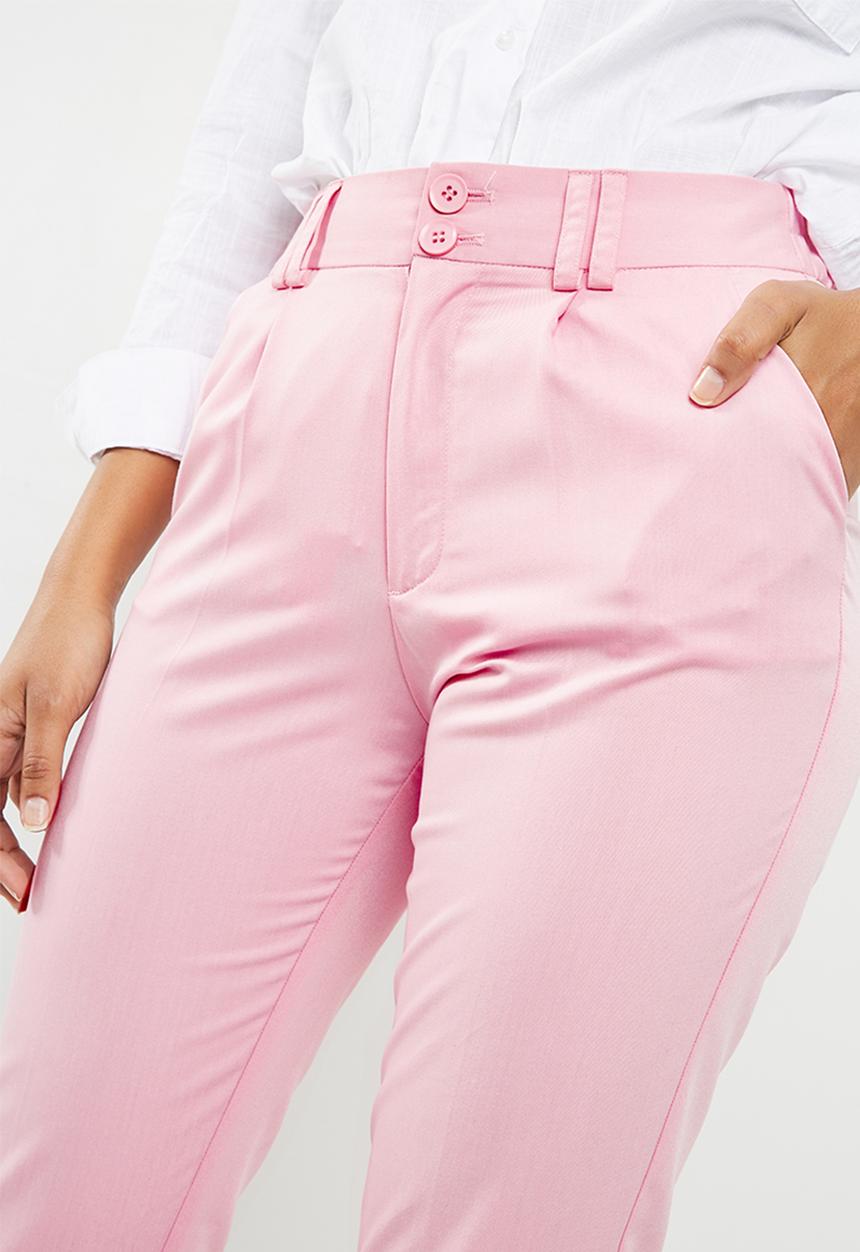 Superbalist - Pant with turn up cuff - pink 