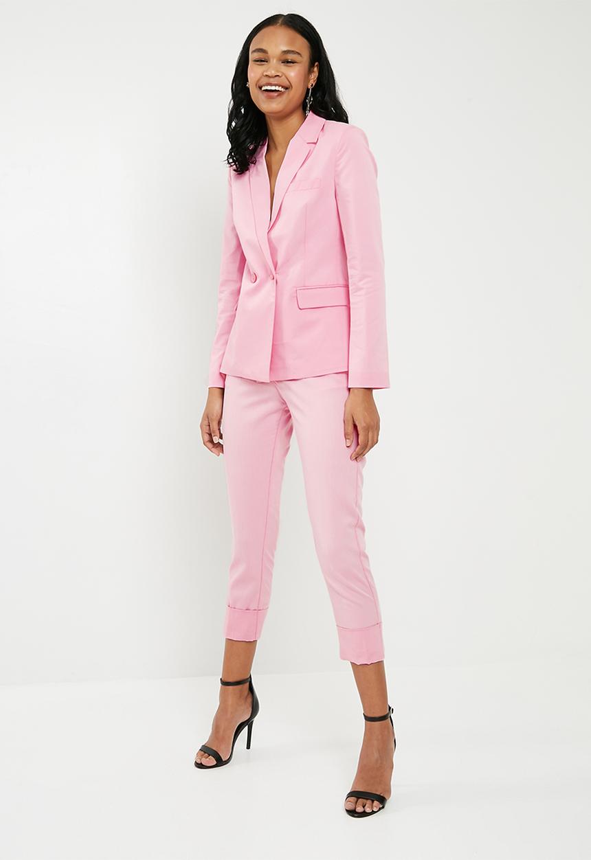 Superbalist - Pant with turn up cuff - pink 