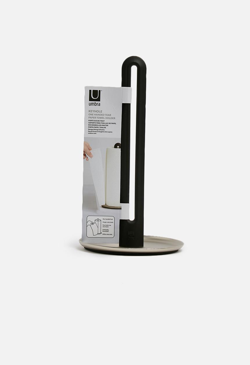 Umbra - Key hole paper towel holder - black & silver 