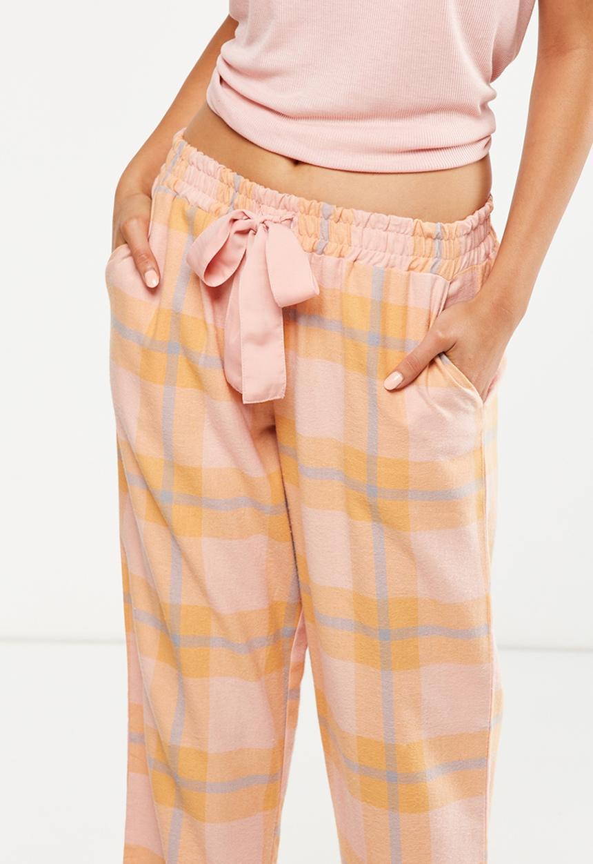 Cotton On - Non cuffed flannel pant - multi 