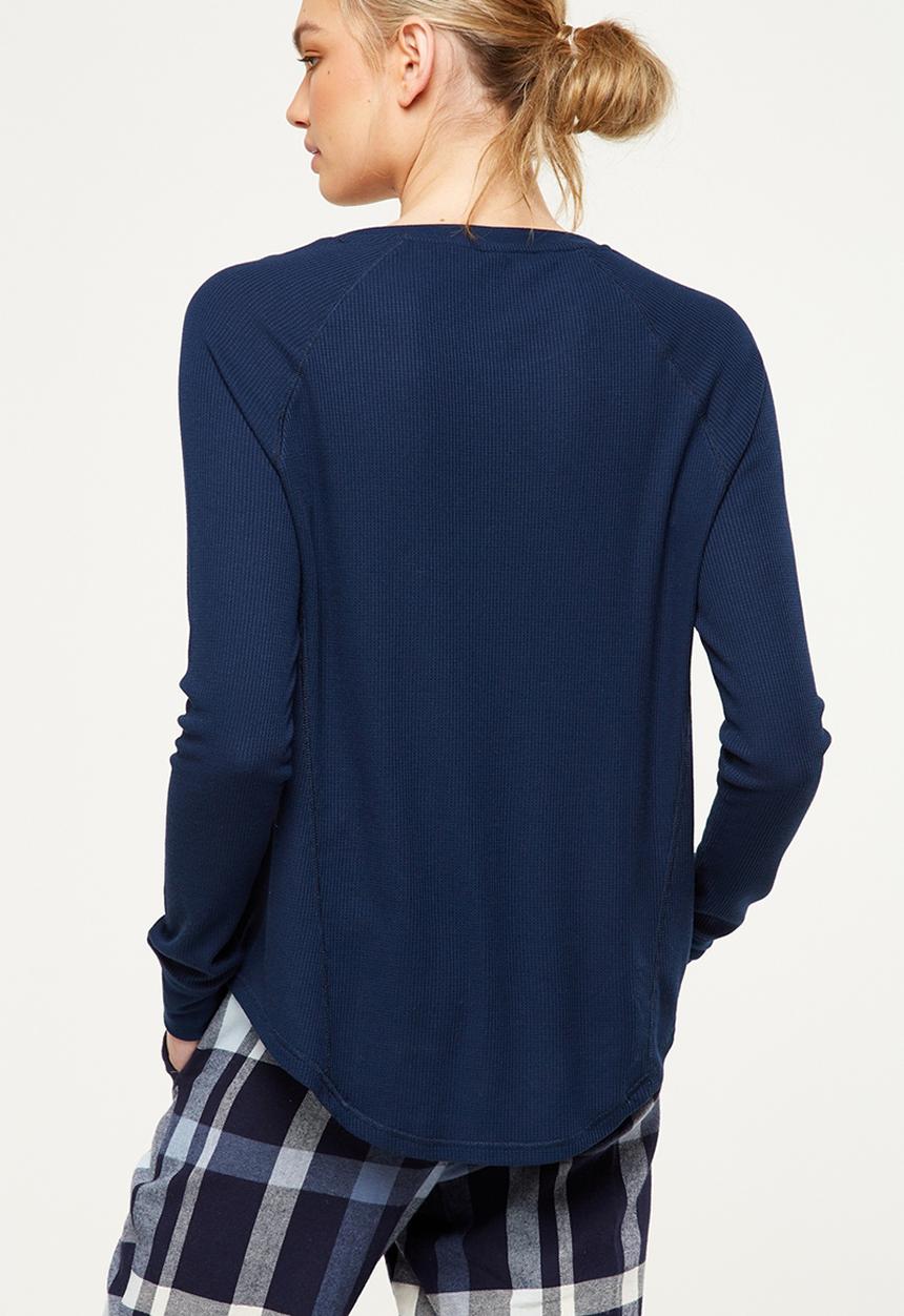 Cotton On - Waffle top - navy 