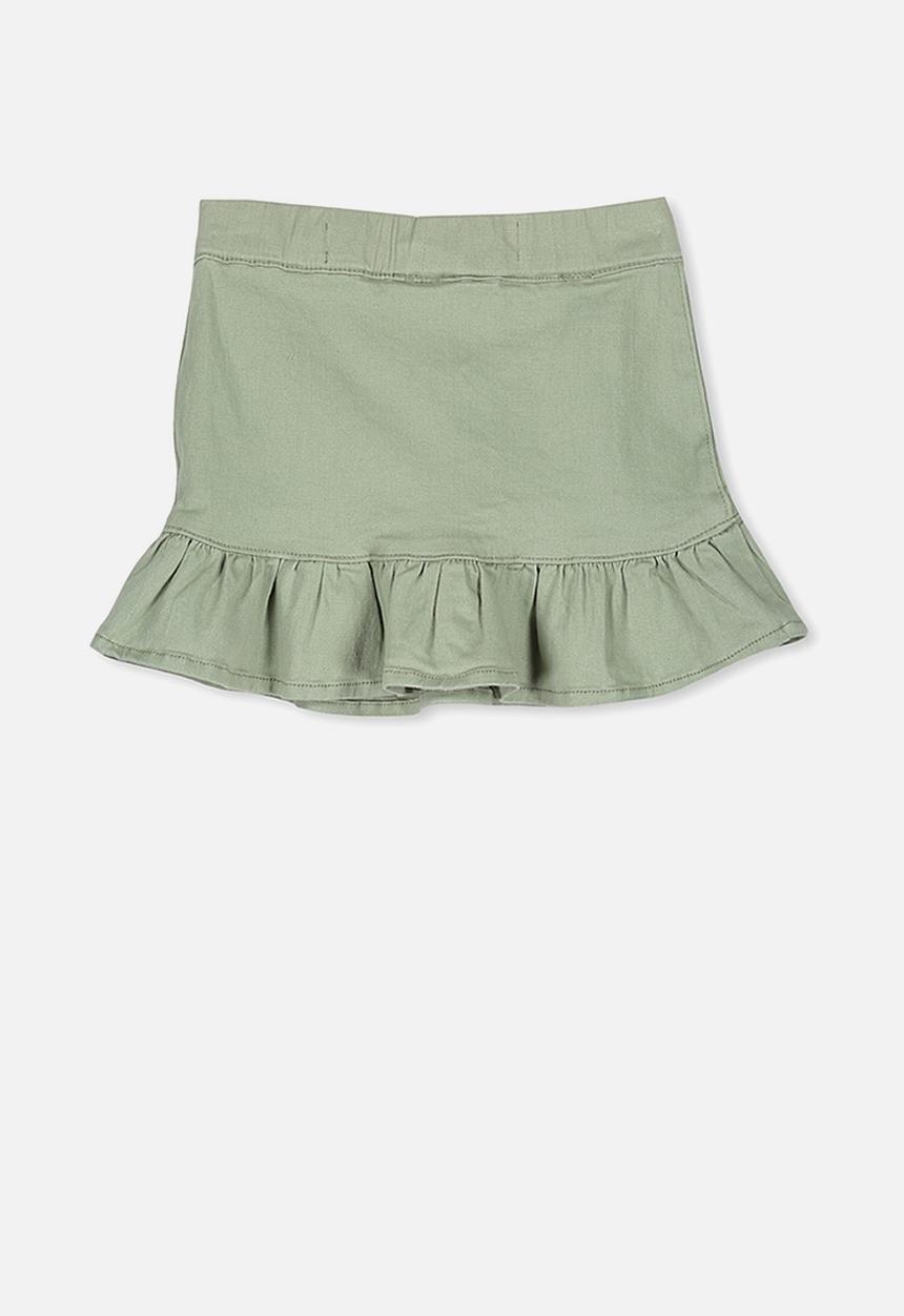 Cotton On - Caddies frill skirt - khaki