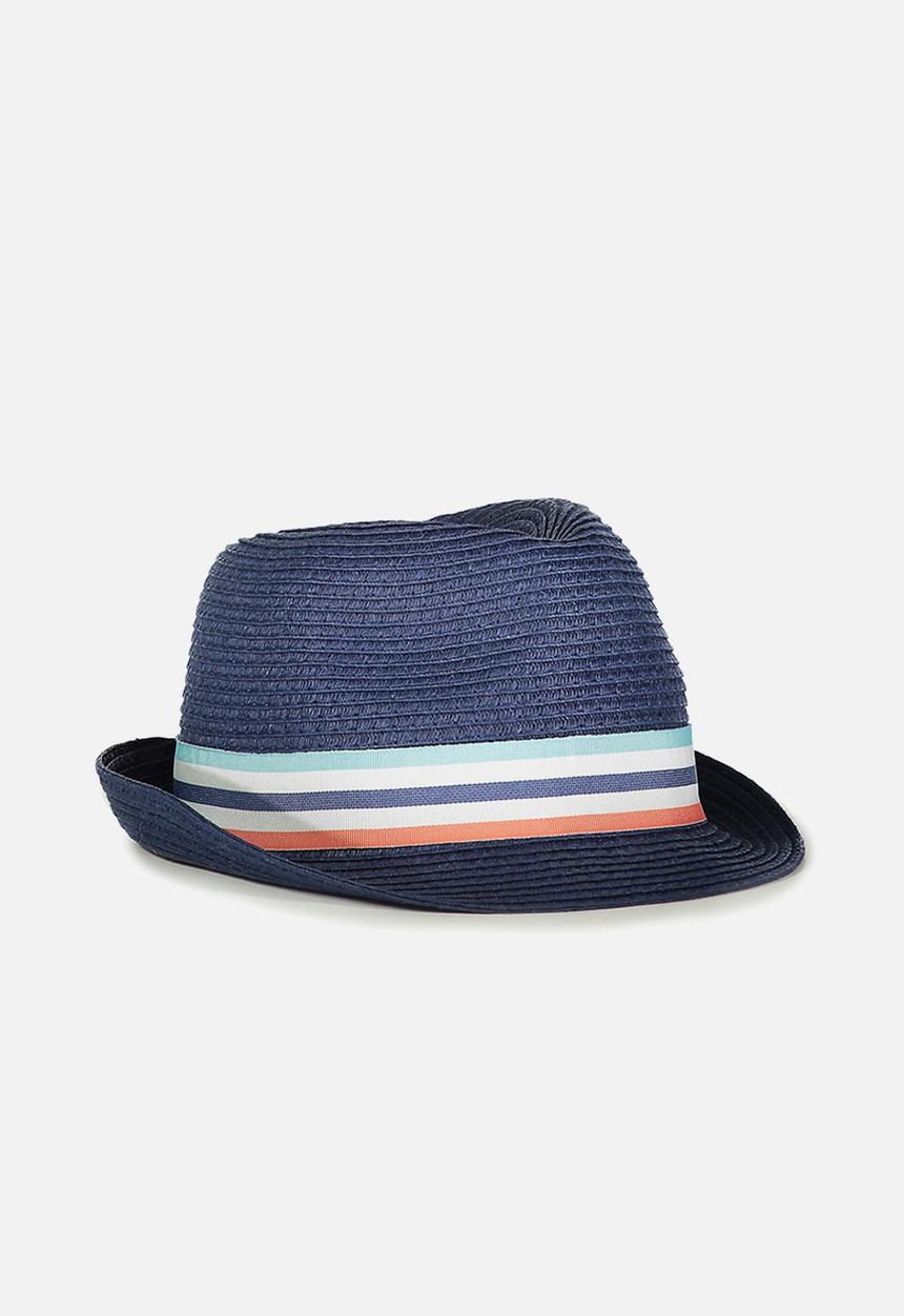Cotton On - Trilby straw hat - navy