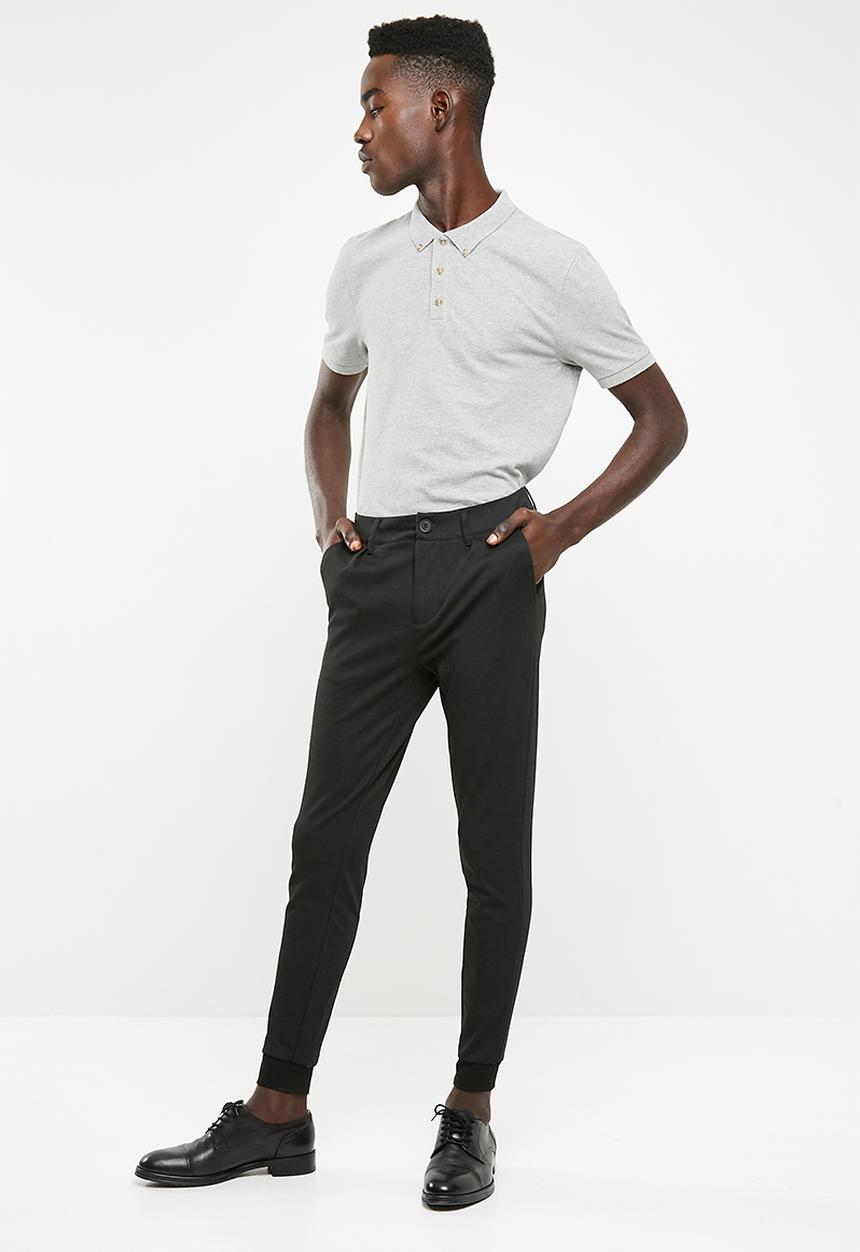 Superbalist - Pique short sleeve slim fit polo - grey 