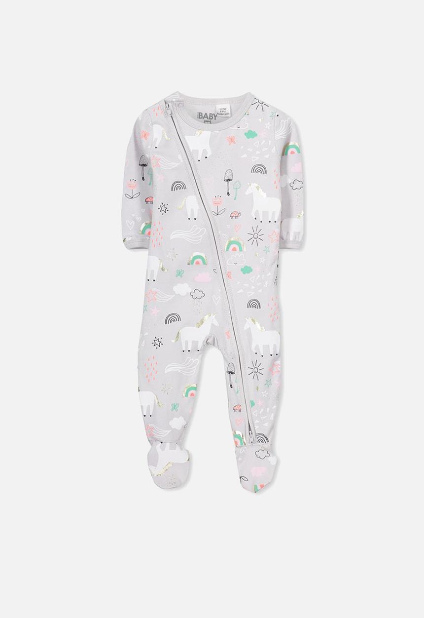 Cotton On - Mini zip through romper - grey