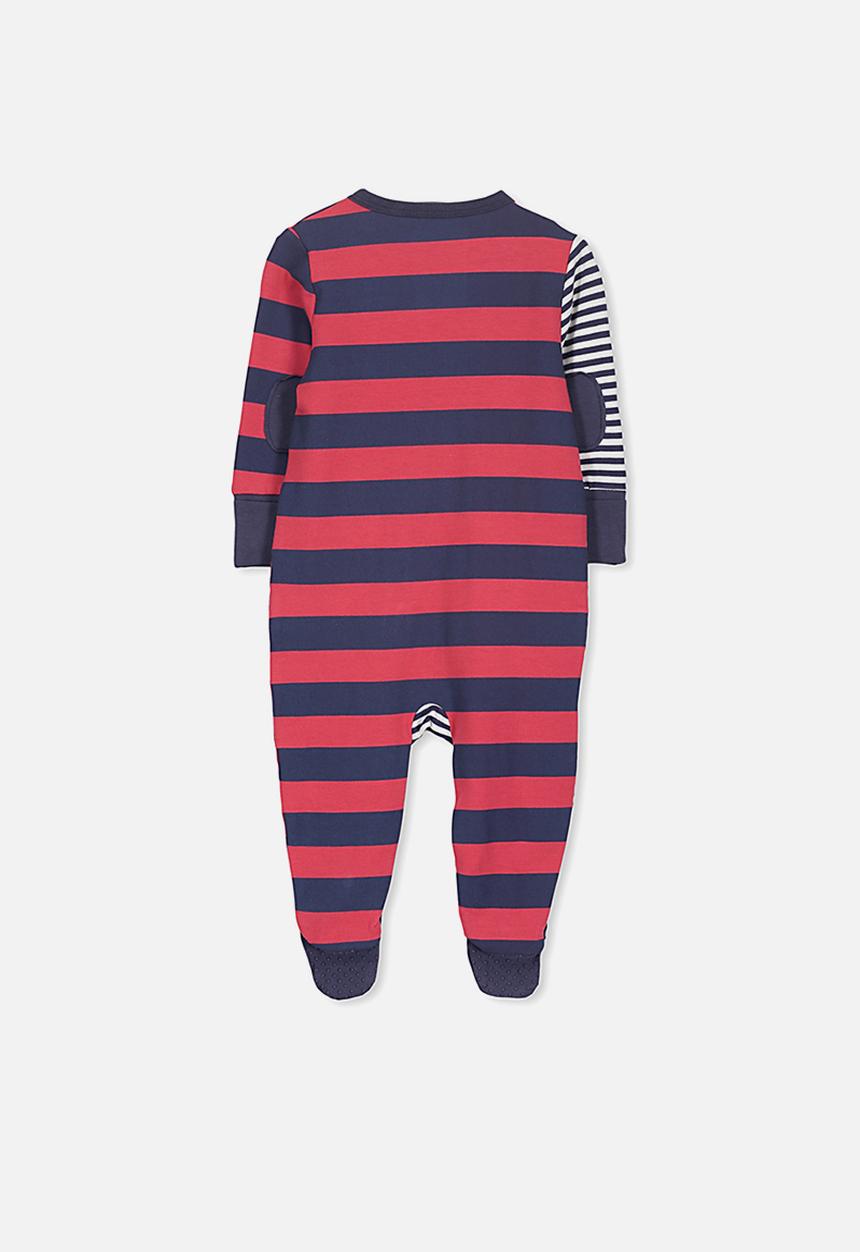 Cotton On - Mini zip through romper - navy & red