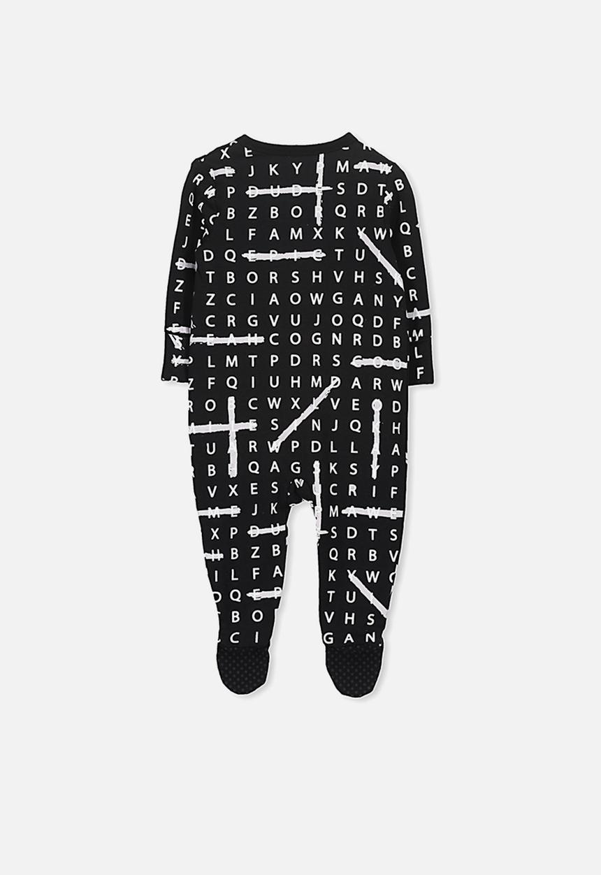 Cotton On - Mini zip through romper - black