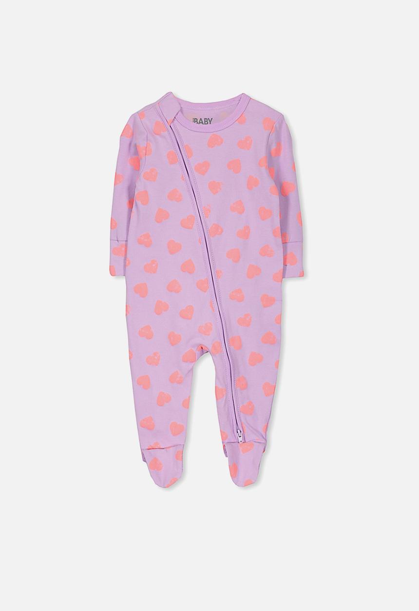 Cotton On - Mini zip through romper - purple