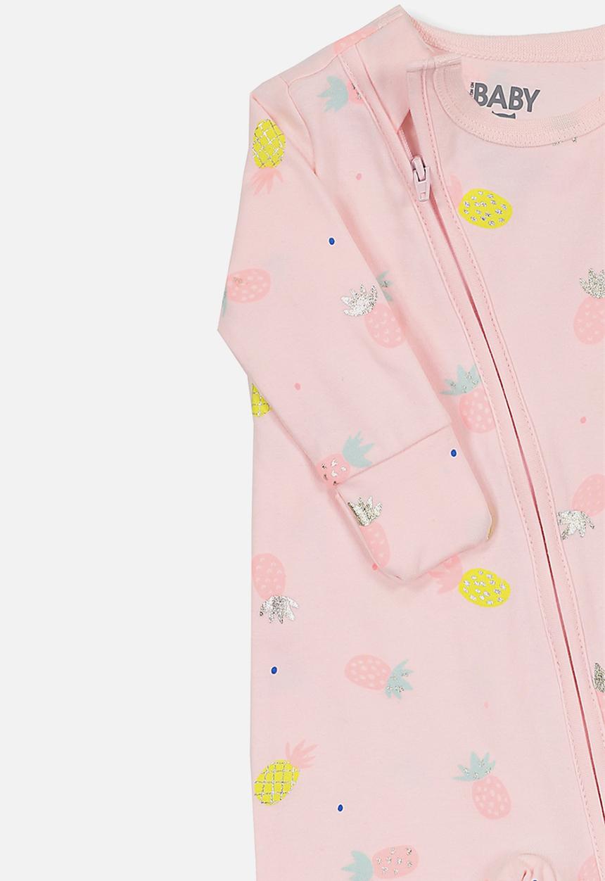 Cotton On - Mini zip through romper - pink