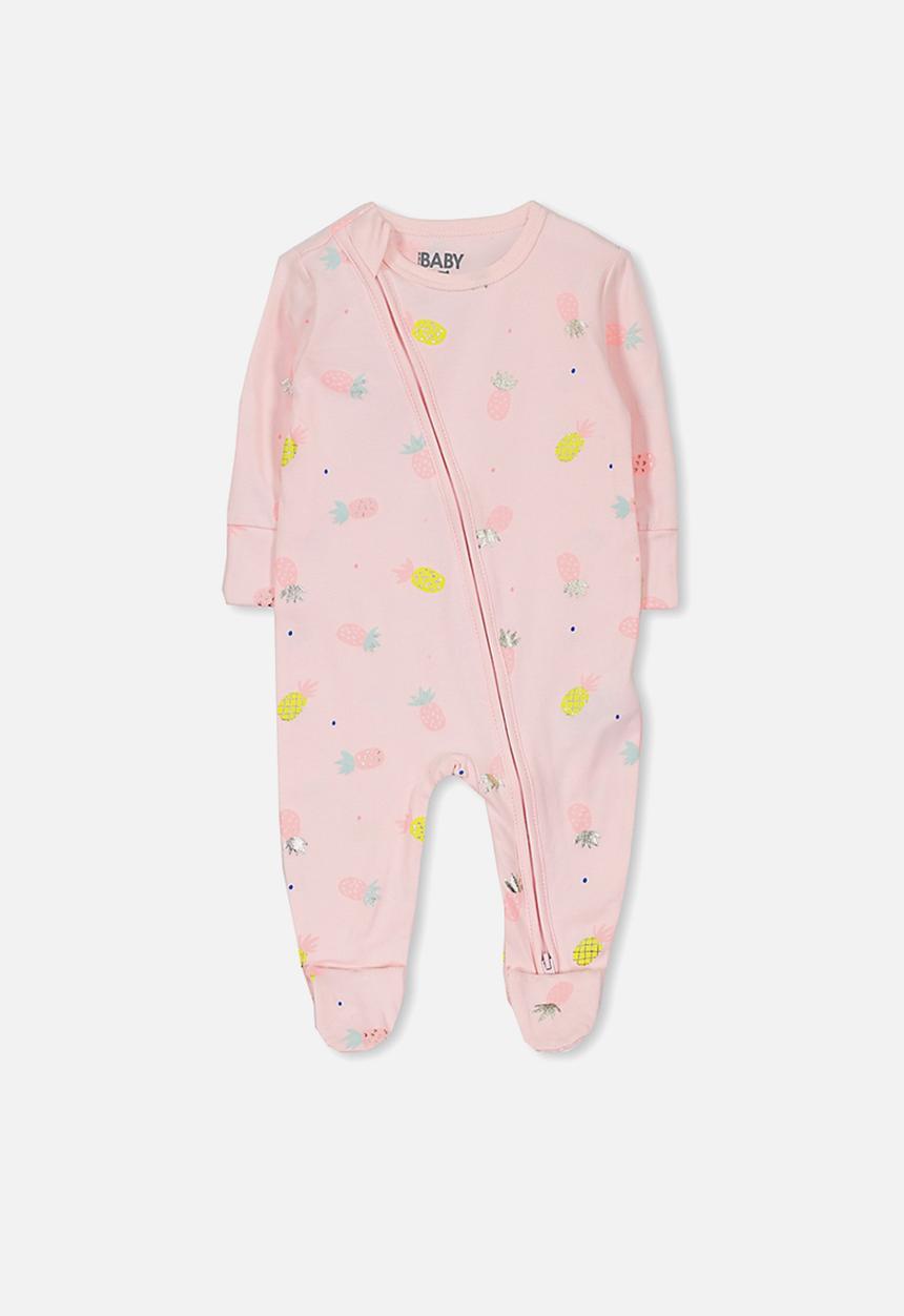 Cotton On - Mini zip through romper - pink