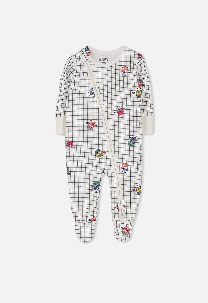 Cotton On - Mini zip through romper - white