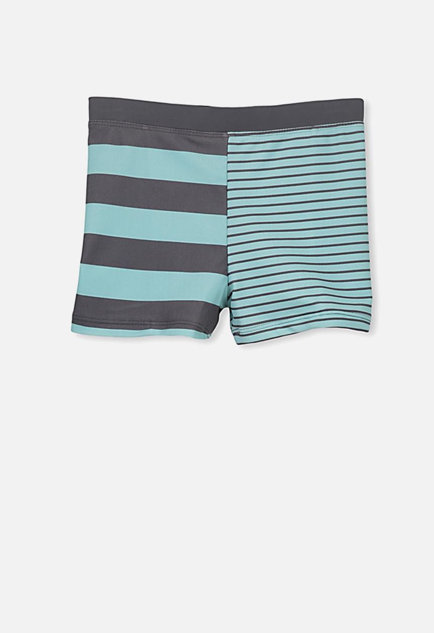 Cotton On - Billy boy leg swim trunk - blue & grey