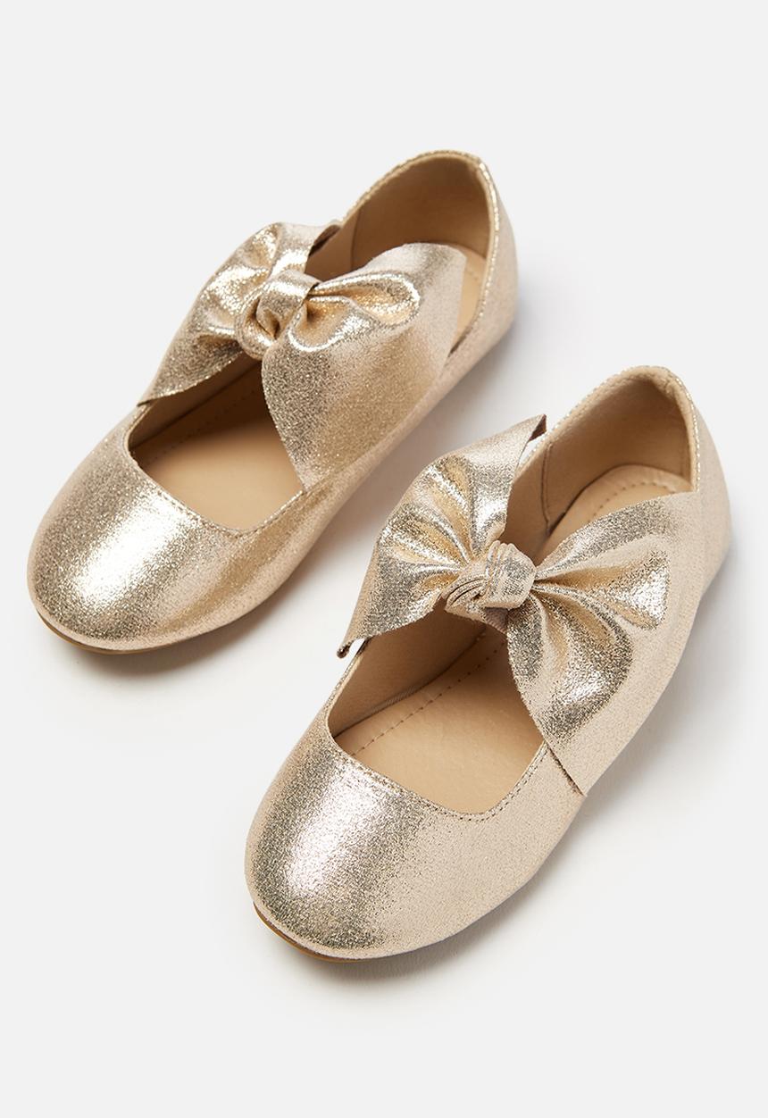 Cotton On - Kids girls knot ballet - gold