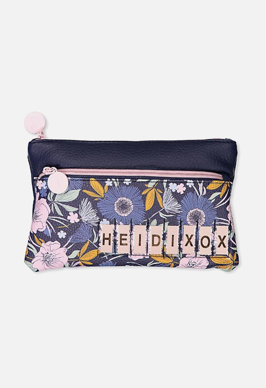 Cotton On - Personalised dual zip cosmetic case - blue