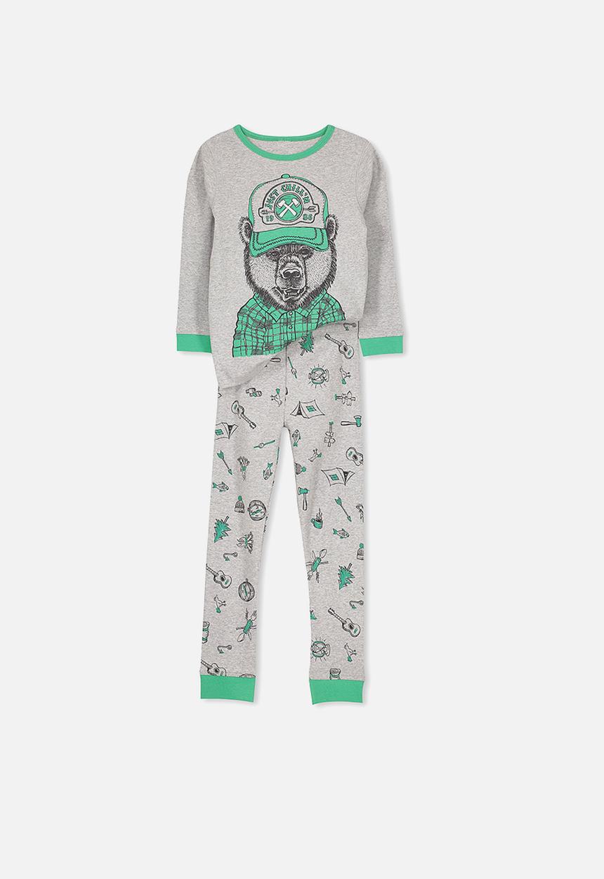Cotton On - Kids Harry pj set - green