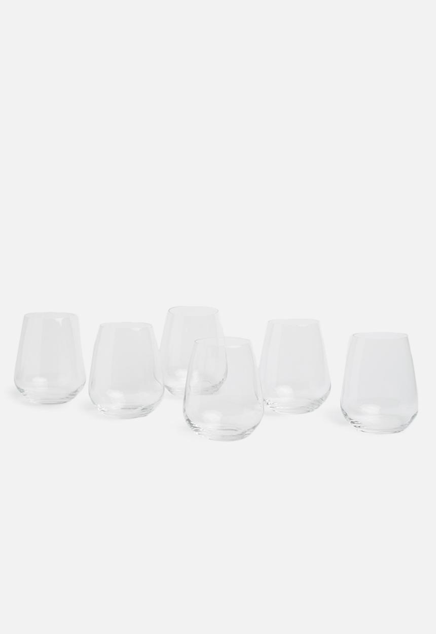 Luigi Bormioli - Stemless wine glass set of 6 - cab/merlot