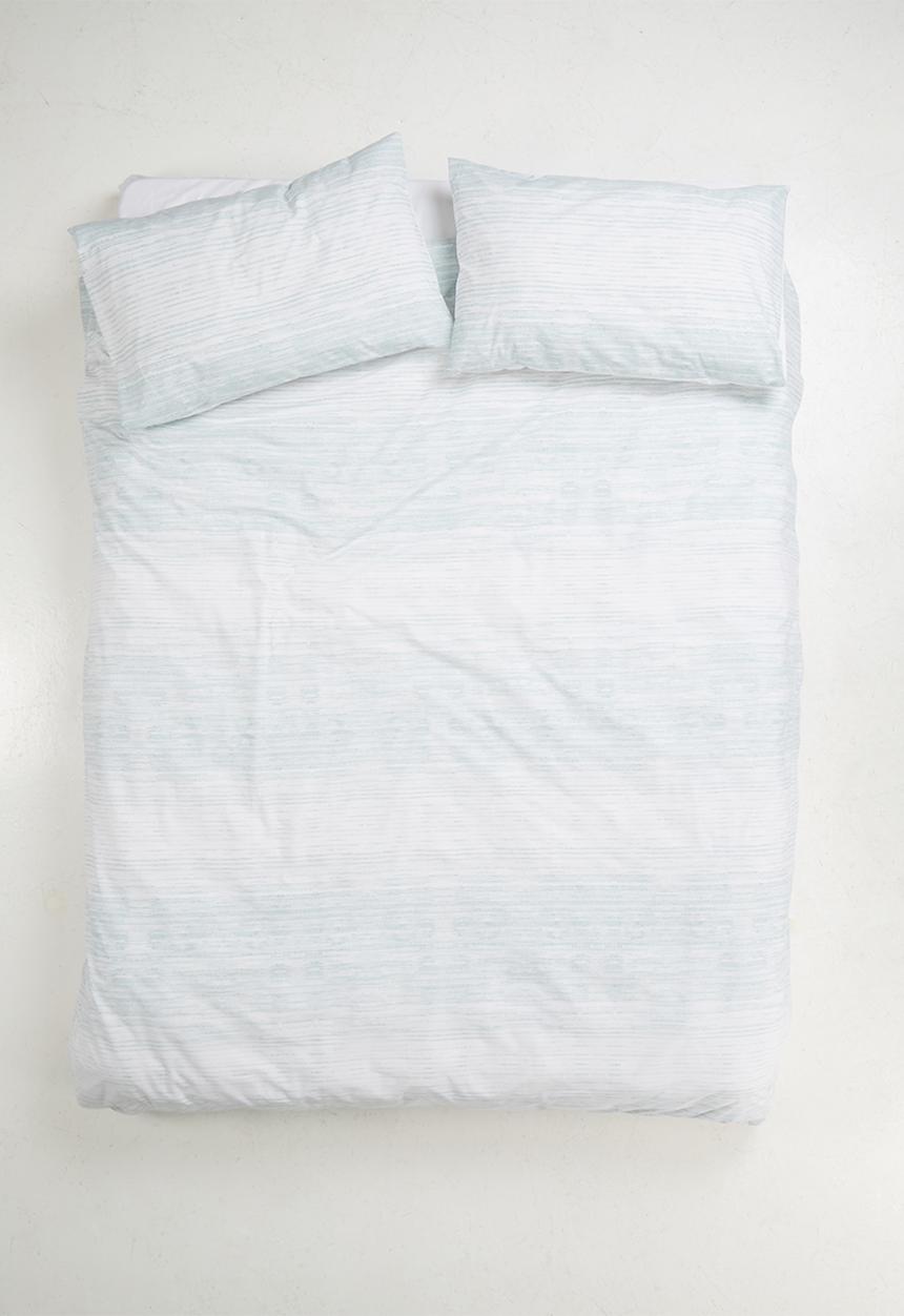 DNU Sheraton - Stria duvet cover set - duck egg blue