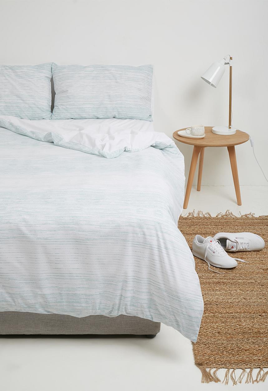 DNU Sheraton - Stria duvet cover set - duck egg blue