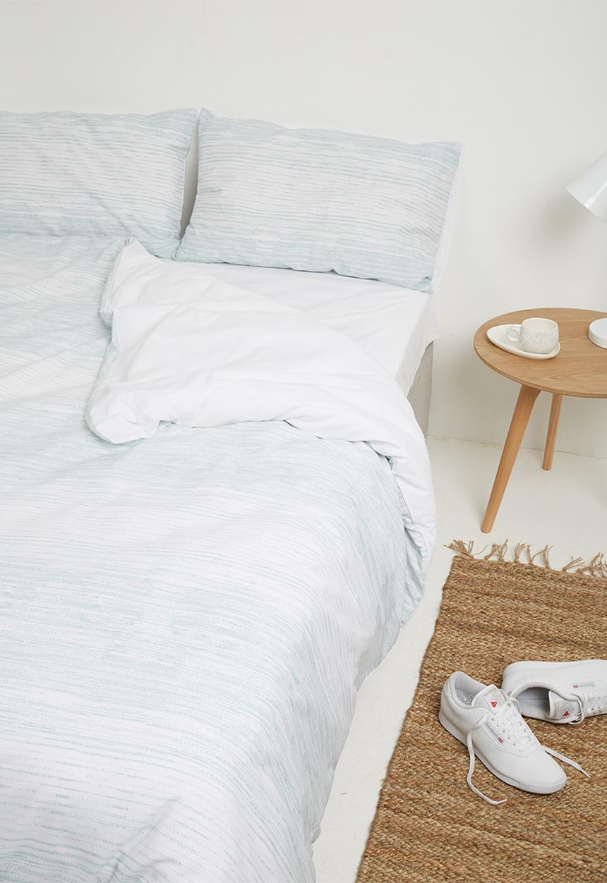 DNU Sheraton - Stria duvet cover set - duck egg blue