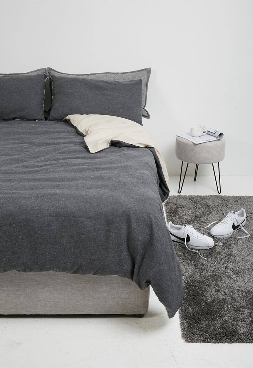 Sheraton Textiles - Linen blend duvet cover set - grey
