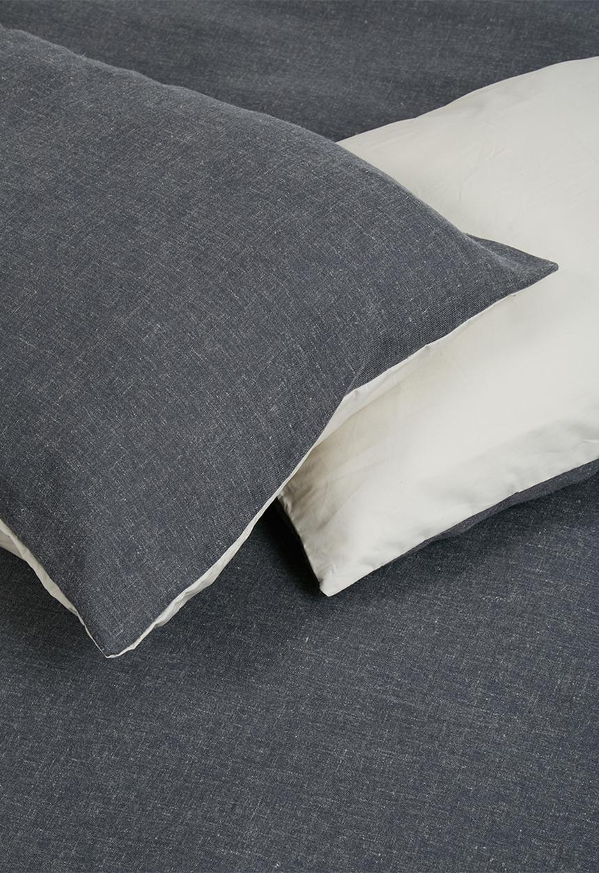 Sheraton Textiles - Linen blend duvet cover set - grey