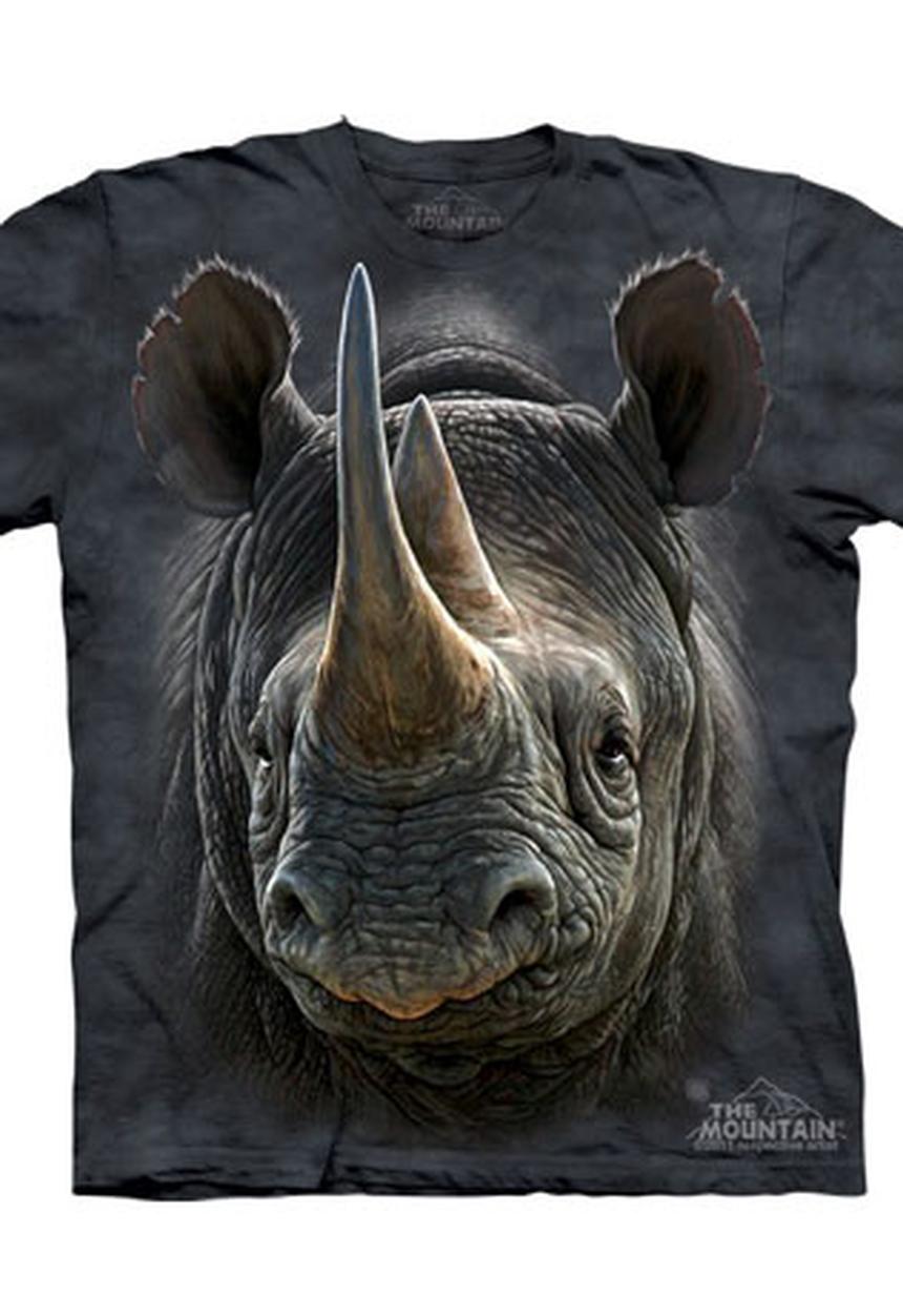 Rhino Rescue Design - The Mountain T-Shirt – Black Rhino Face